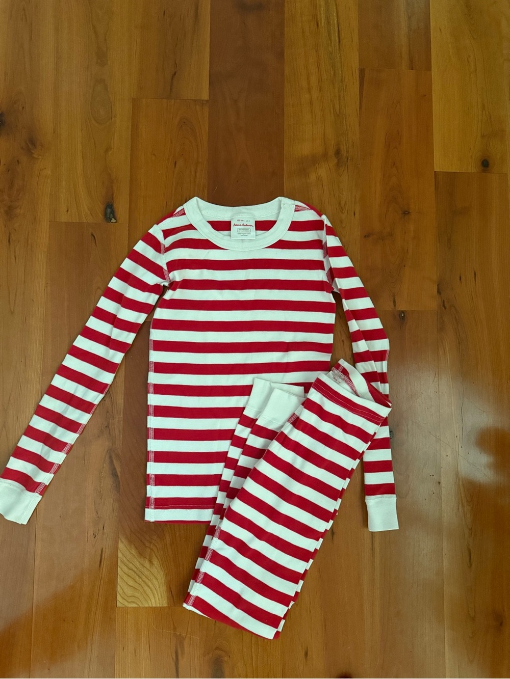 Kids Red & White Striped Pajama Set - Classic Cotton Sleepwear